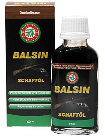 Balsin Schaft�l DONKER BRUIN Geweer Kolfolie Flesje 50 ml
